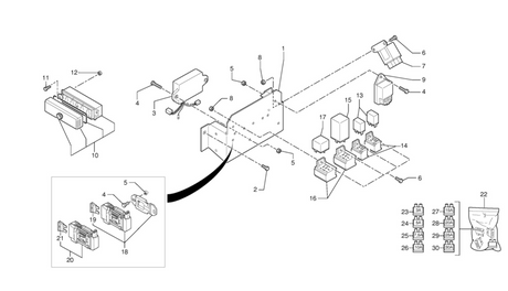 boitier unité de commande pour volvo EC13XR EC15B EC20B EC25 EC30