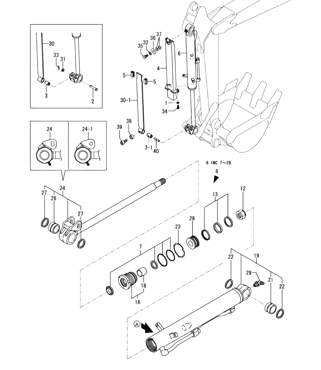 kit joint de vérin yanmar vio 20-3