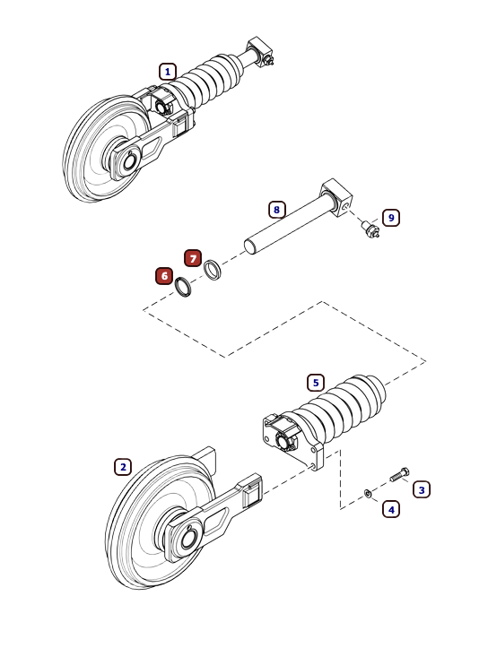 kit tendeur de chenille pour Bobcat E25 E26