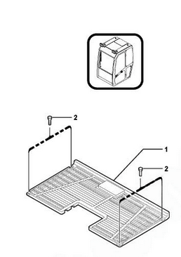plancher pour Volvo EC25 cabine PJ 5380606