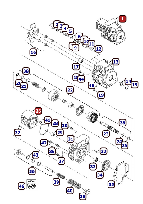 pompe hydraulique pour bobcat 325 328