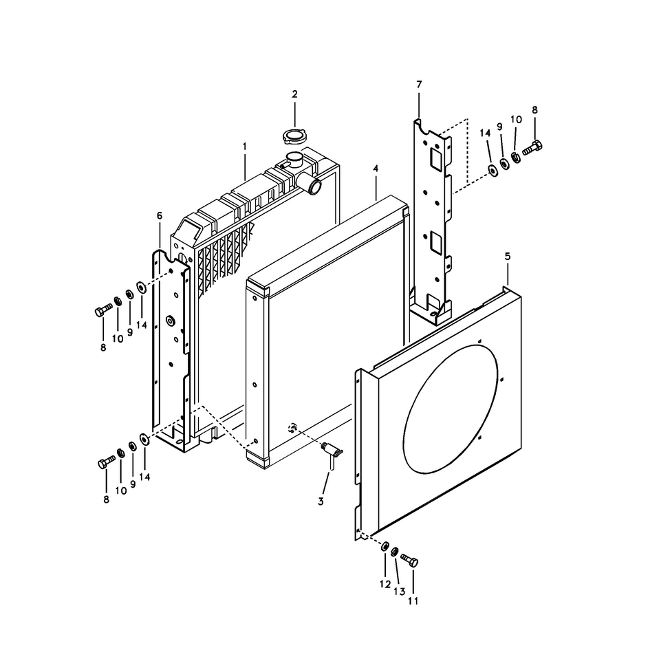 radiateur refroidissement moteur pour Volvo EC55B