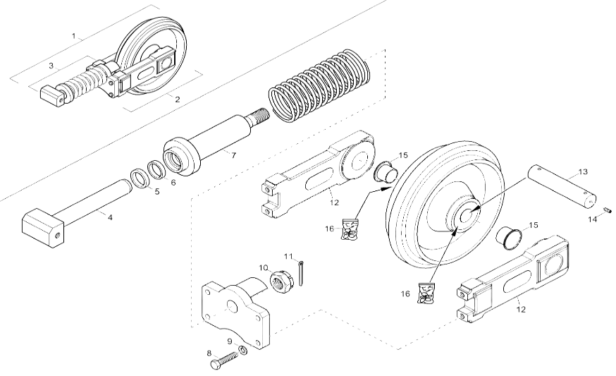 roue folle de tension de chenille pour wacker neuson ez17