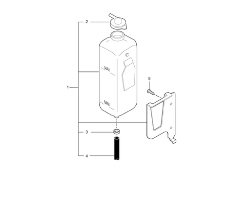 vase d'expansion pour Volvo EC13 EC15 EC20 EC25 EC30 EC35 EC45