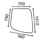 vitre droite de cabine Case 135sr