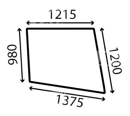 vitre droite de cabine pour caterpillar 317 BL