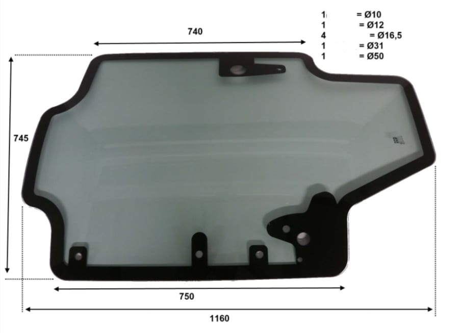 NOUVEAU HOLLAND SKID STEER VERRE avant 84344565